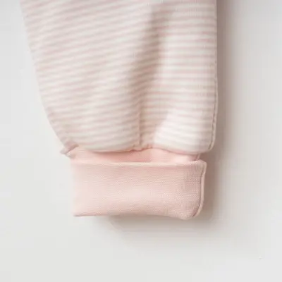 Ciccim Baby Fermuarlı Uzun Kollu Kışlık Bebek Çocuk  Uyku Tulumu Çizgili Pembe 2,5 Tog - 13