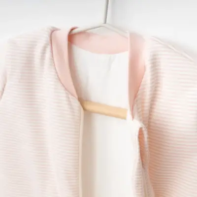 Ciccim Baby Fermuarlı Uzun Kollu Kışlık Bebek Çocuk  Uyku Tulumu Çizgili Pembe 2,5 Tog - 16