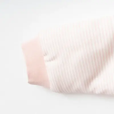 Ciccim Baby Fermuarlı Uzun Kollu Kışlık Bebek Çocuk  Uyku Tulumu Çizgili Pembe 2,5 Tog - 7