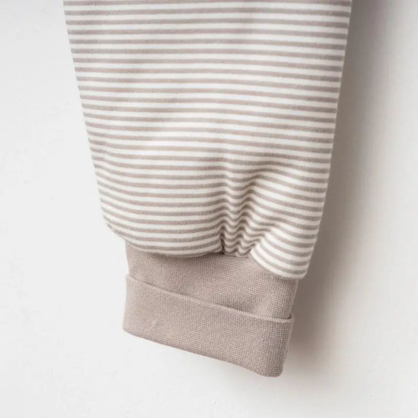 Ciccim Baby Fermuarlı Uzun Kollu Kışlık Bebek Çocuk Uyku Tulumu Çizgili Toprak 2,5 Tog - 10