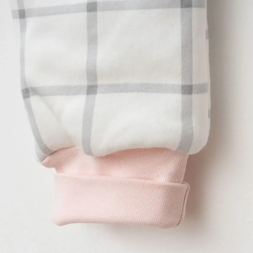 Ciccim Baby Fermuarlı Uzun Kollu Kışlık Bebek Çocuk Uyku Tulumu Ekose Gri 2,5 Tog - 7