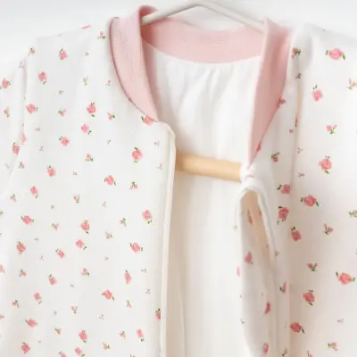 Ciccim Baby Fermuarlı Uzun Kollu Kışlık Bebek Çocuk Uyku Tulumu Kanaviçe Pembe 2,5 Tog - 8