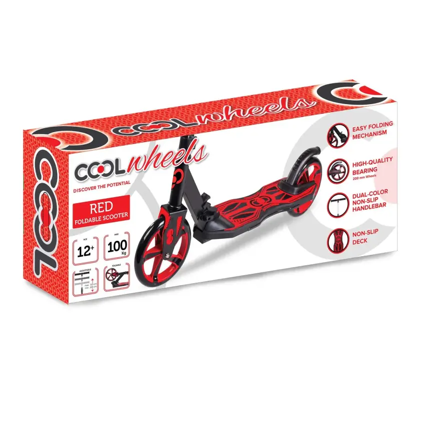 Cool Wheels 2 Tekerlekli Scooter 12+ Kırmızı - 4