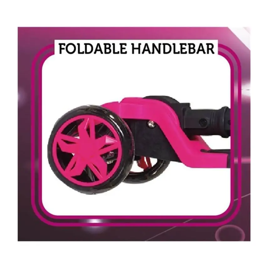 Cool Wheels Tulpar Işıklı Katlanır Scooter Pembe - 3
