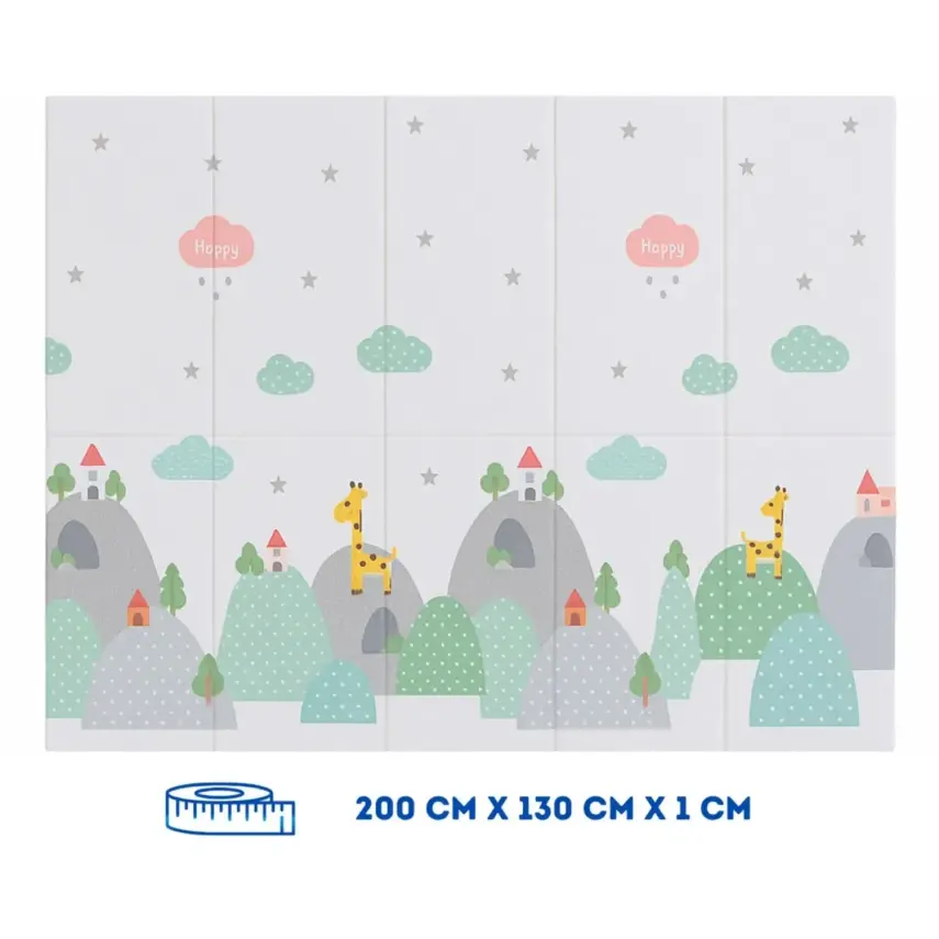 Coolmats Bulutlar-Dağlar Katlanabilir Oyun Matı 200x130x1 Cm - 2