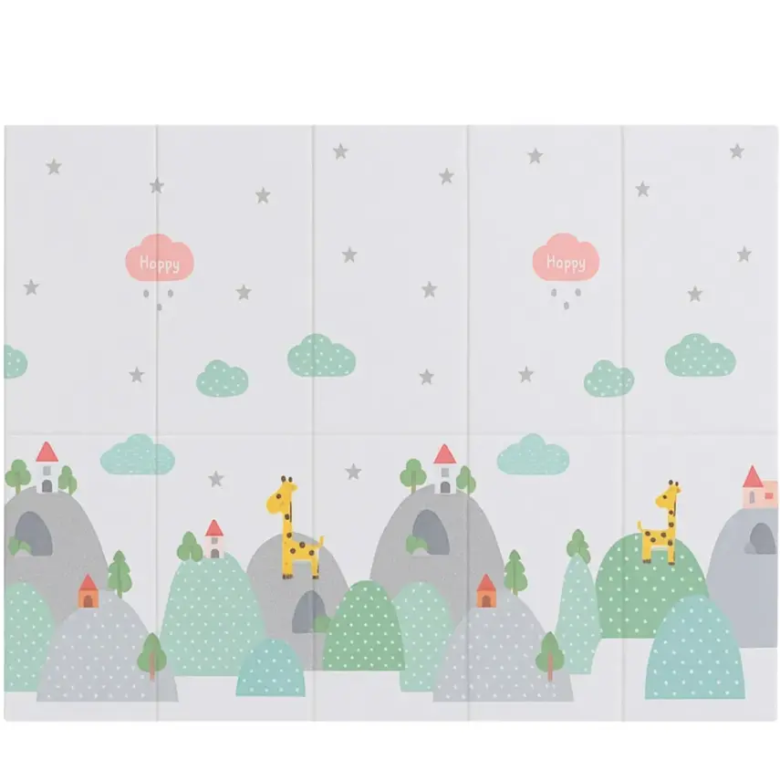 Coolmats Bulutlar-Dağlar Katlanabilir Oyun Matı 200x130x1 Cm - 1