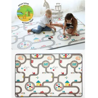 Coolmats Çift Taraflı Su Geçirmez Yalıtımlı Oyun Matı 140x200x1 - 8