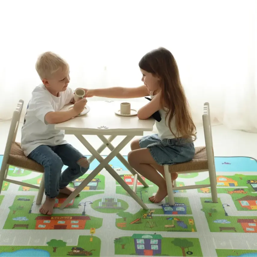 Coolmats Lokomotiv & Kasaba Çift Taraflı Oyun Matı - 2