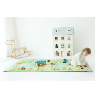 Coolmats Yeşil Parkur Katlanabilir Oyun Matı 200x130x1 cm  - 4