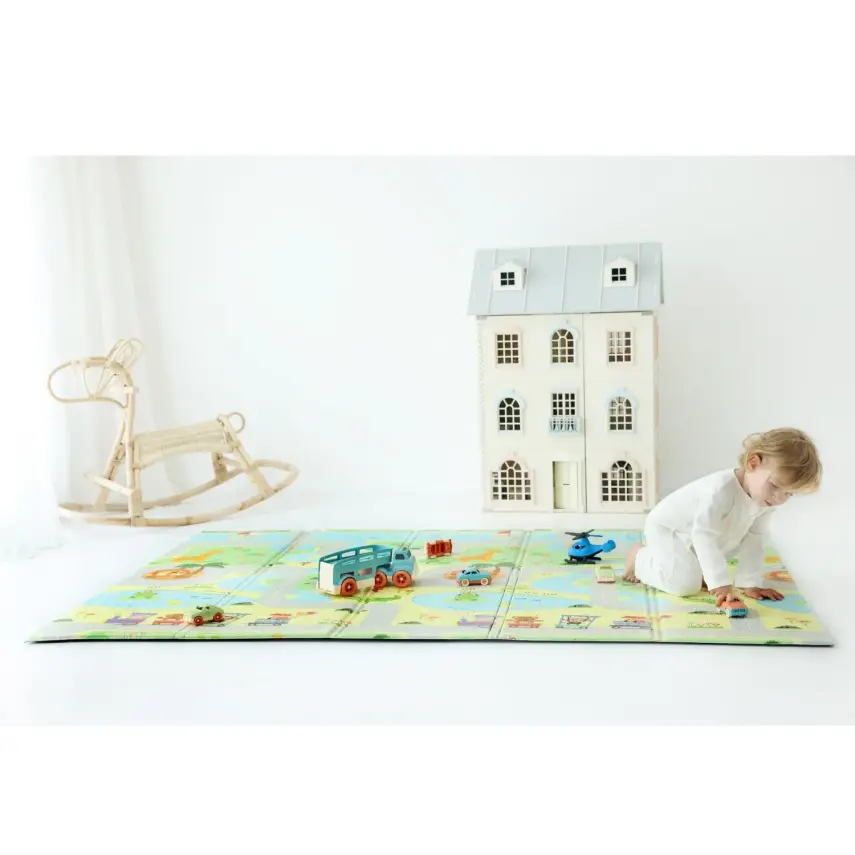 Coolmats Yeşil Parkur Katlanabilir Oyun Matı 200x130x1 cm  - 4