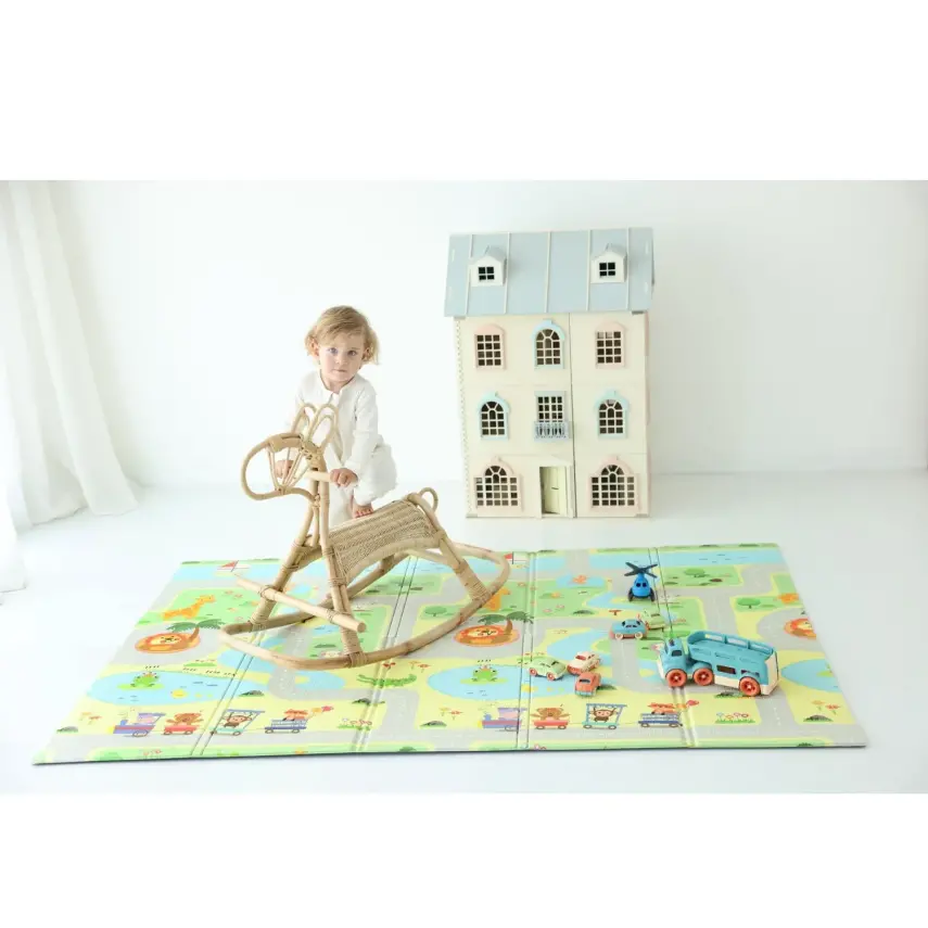 Coolmats Yeşil Parkur Katlanabilir Oyun Matı 200x130x1 cm  - 2