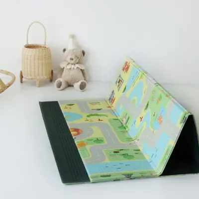 Coolmats Yeşil Parkur Katlanabilir Oyun Matı 200x130x1 cm  - 5