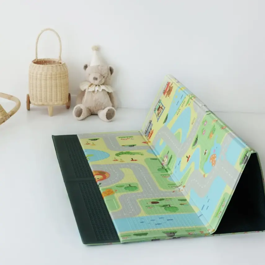 Coolmats Yeşil Parkur Katlanabilir Oyun Matı 200x130x1 cm  - 5