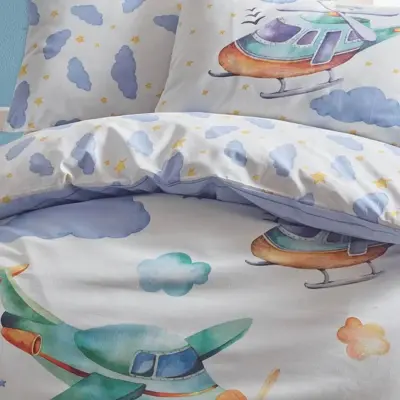 Cottonbox Bebek Nevresim Takımı Air Plane Mavi - 3