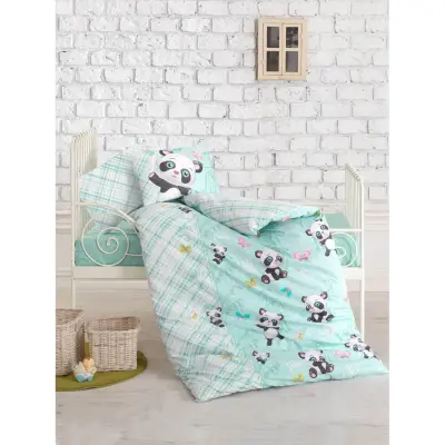 Cottonbox Bebek Nevresim Takımı Panda Mint - 2