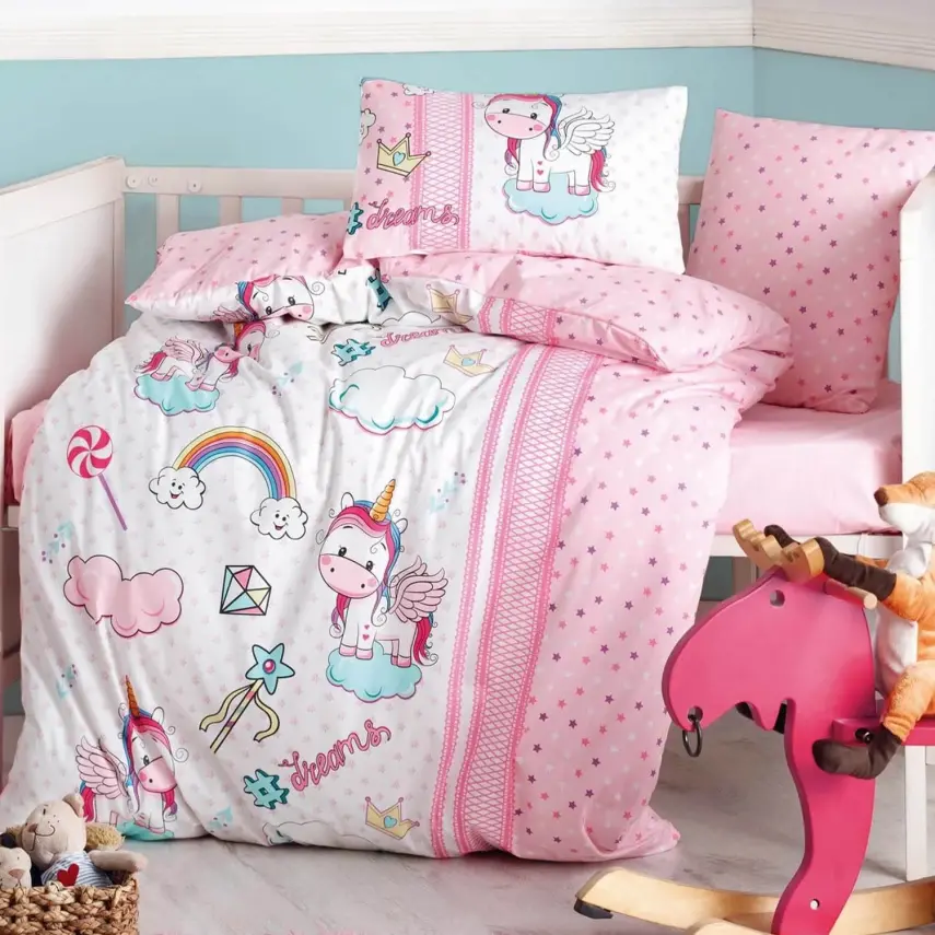 Cottonbox Bebek Nevresim Takımı Unicorn Pembe - 1