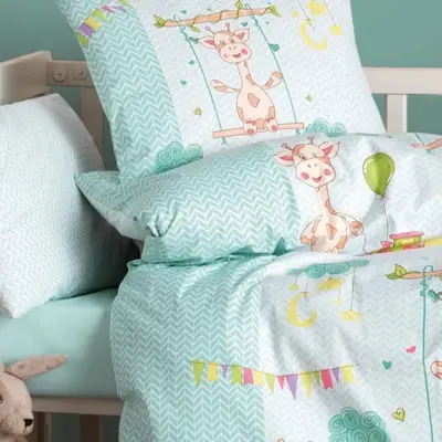 Cottonbox Bebek Nevresim Takımı Zürafa Yeşil - 2