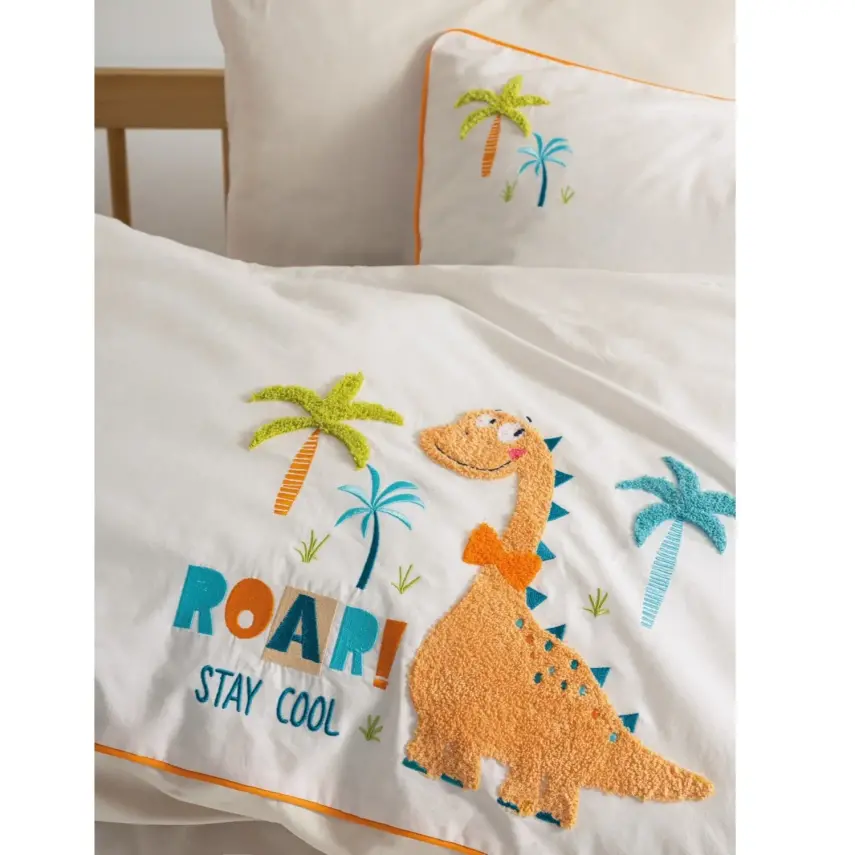 Cottonbox Punch Nakış Bebek Nevresim Takımı Kiddo Krem - 2