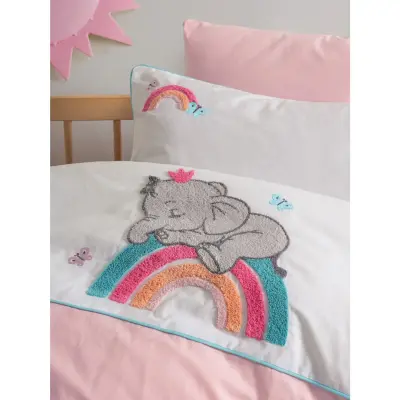 Cottonbox Punch Nakış Bebek Nevresim Takımı Lucky Pembe - 2