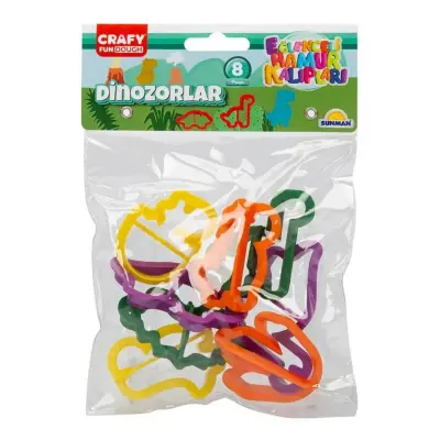 Crafy 8’li Oyun Hamuru Kalıp Seti  Dinozorlar - 2