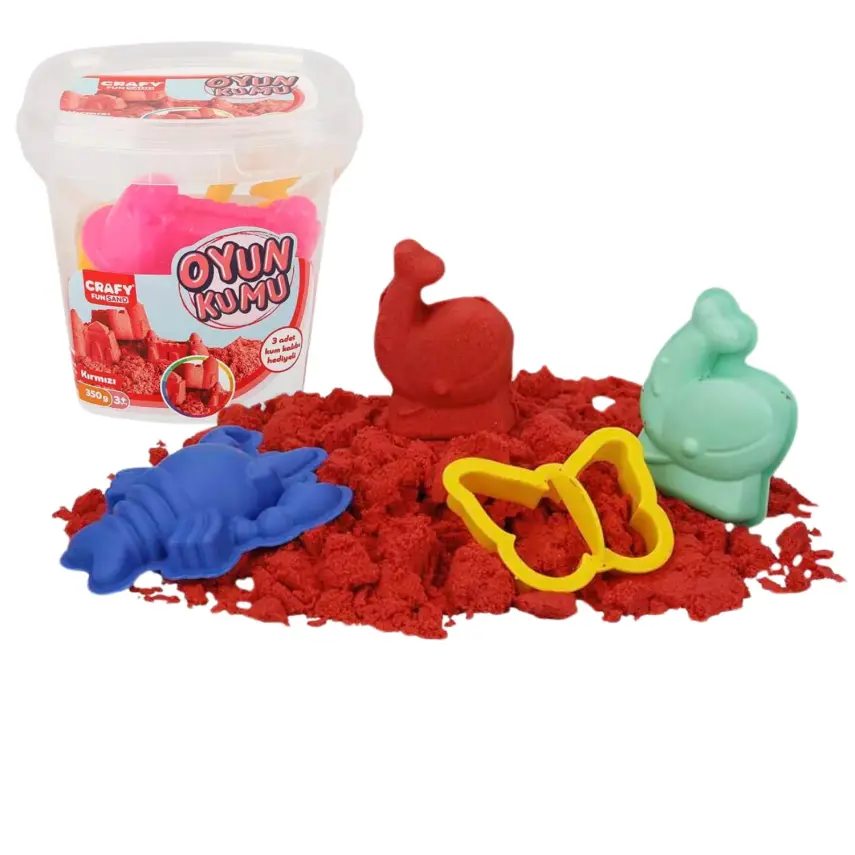 Crafy Oyun Kumu Seti Kırmızı 350 g - 1