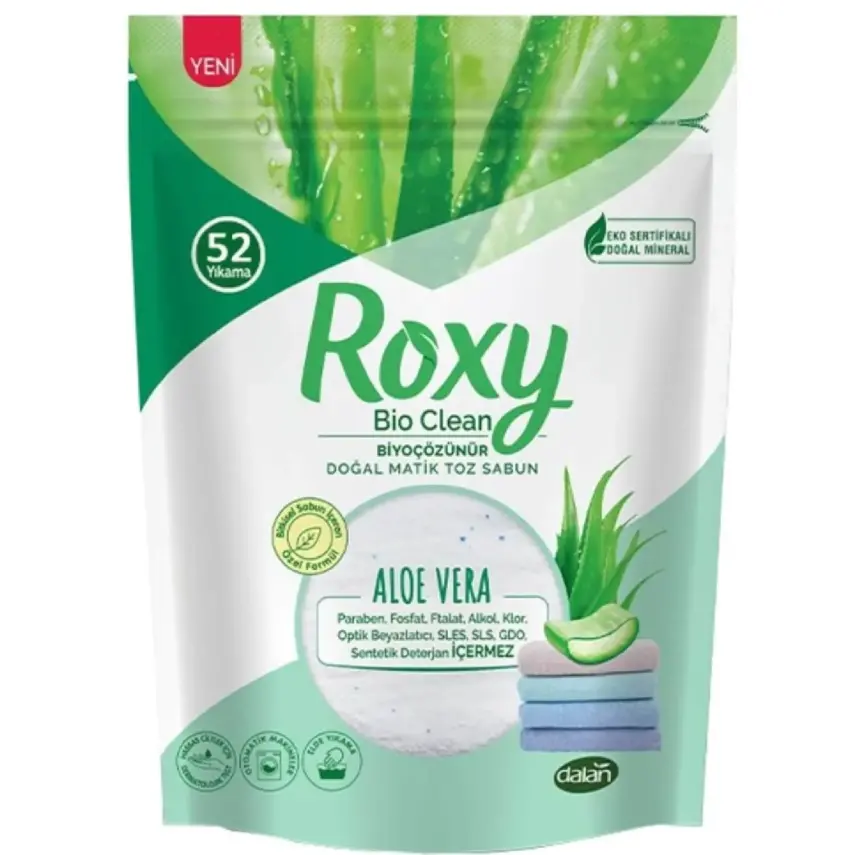 Dalan Roxy Bio Matik Clean Toz Sabun Aloe Vera 1600 gr - 1