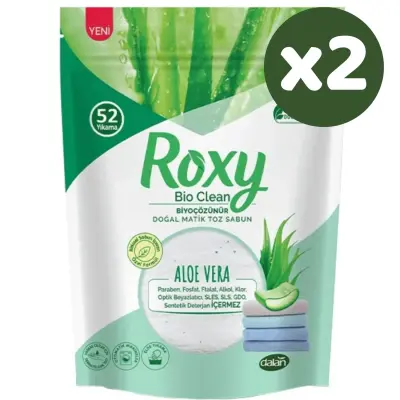 Dalan Roxy Bio Matik Clean Toz Sabun Aloe Vera 1600 gr x 2 Adet - 2
