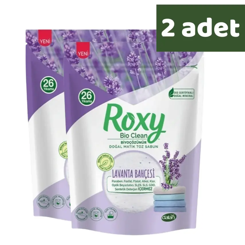Dalan Roxy Matik Toz Sabun Lavanta Kokulu 800 gr x 2 Adet - 1