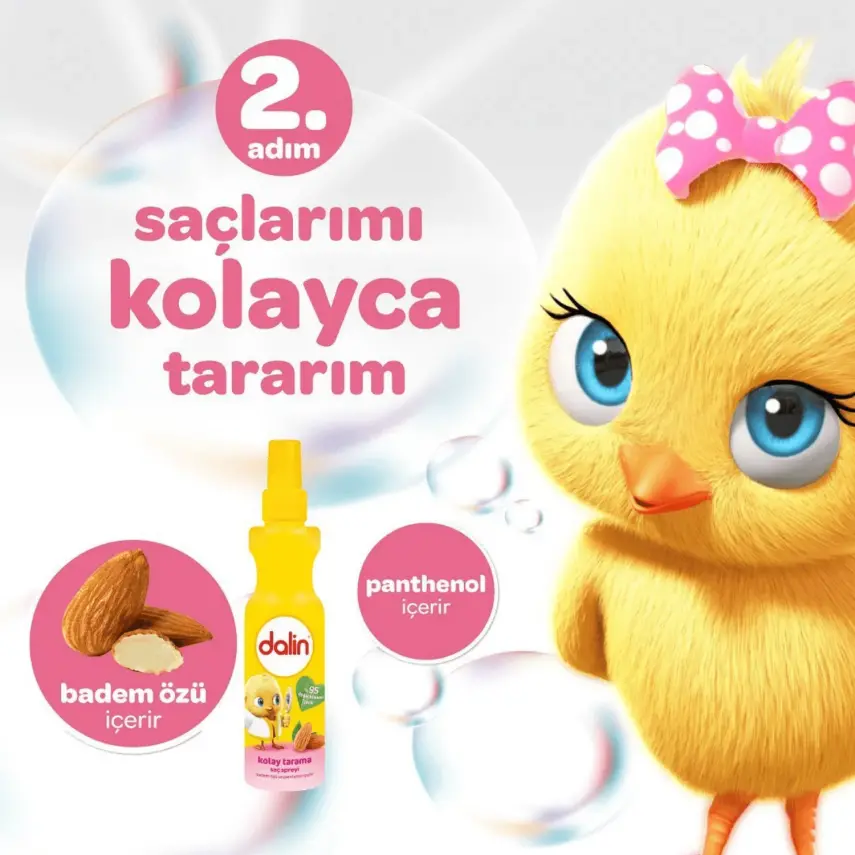 Dalin Kolay Tarama Bebek Şampuanı Badem 700 ml x 2 Adet - 9