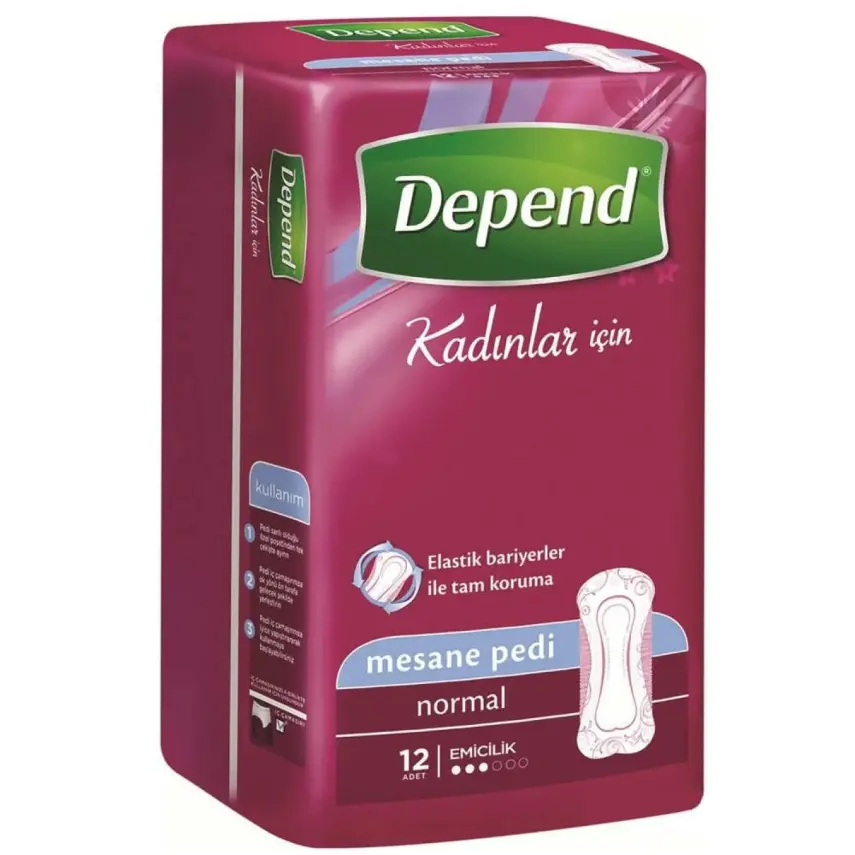 Depend Kadın Mesane Pedi 12'li Normal - 1