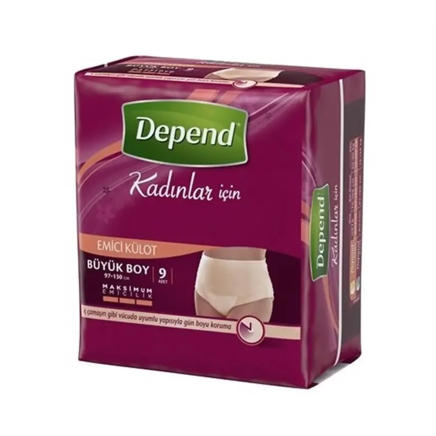 Depend Tek Kullanımlık Emici Kadın Külodu 9lu Büyük Boy - 2