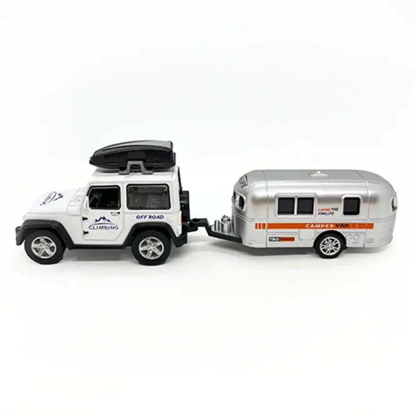 Diecast Metal Araba Karavanlı - 1