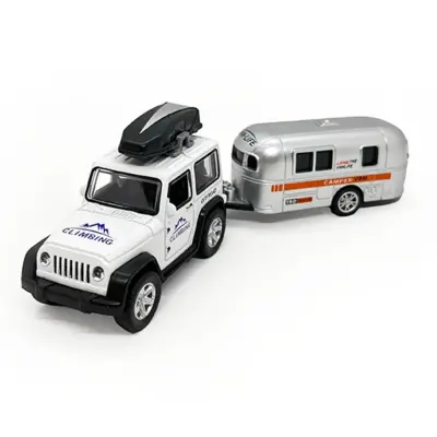 Diecast Metal Araba Karavanlı - 2