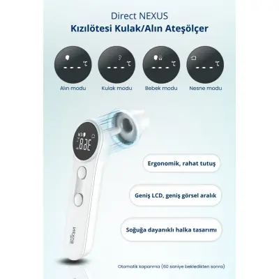 Direct Nexus Dual Kulaktan ve Alından Ateş Ölçer (Yeni) - 8