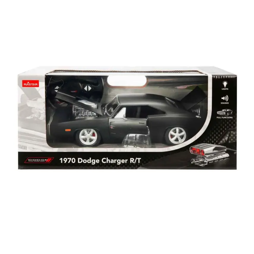 Dodge Charger R/T Sesli ve Işıklı Uzaktan Kumandalı Araba 1970 1:16 - 7