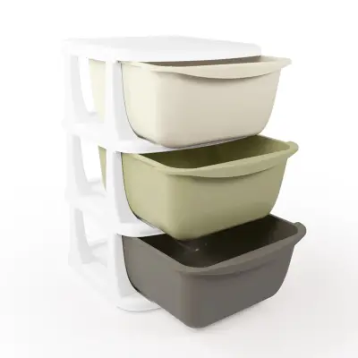 Dolu 3 Çekmeceli Oyuncak Saklama Ünitesi - 2