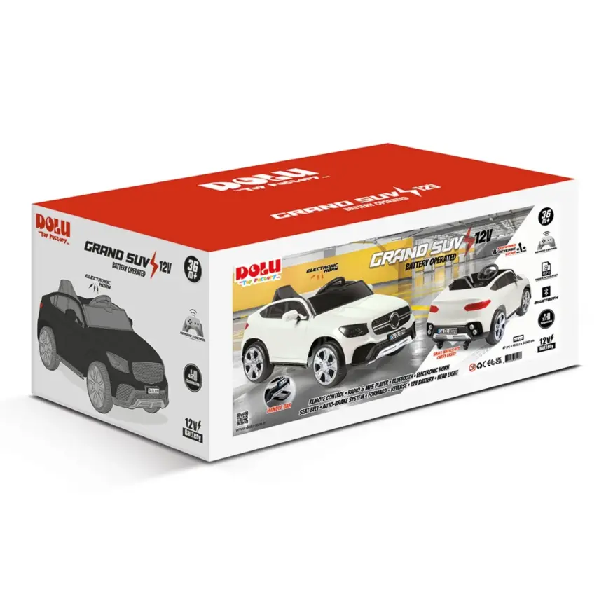 Dolu Grand SUV Akülü Araba Uzaktan Kumandalı 12V Beyaz - 2