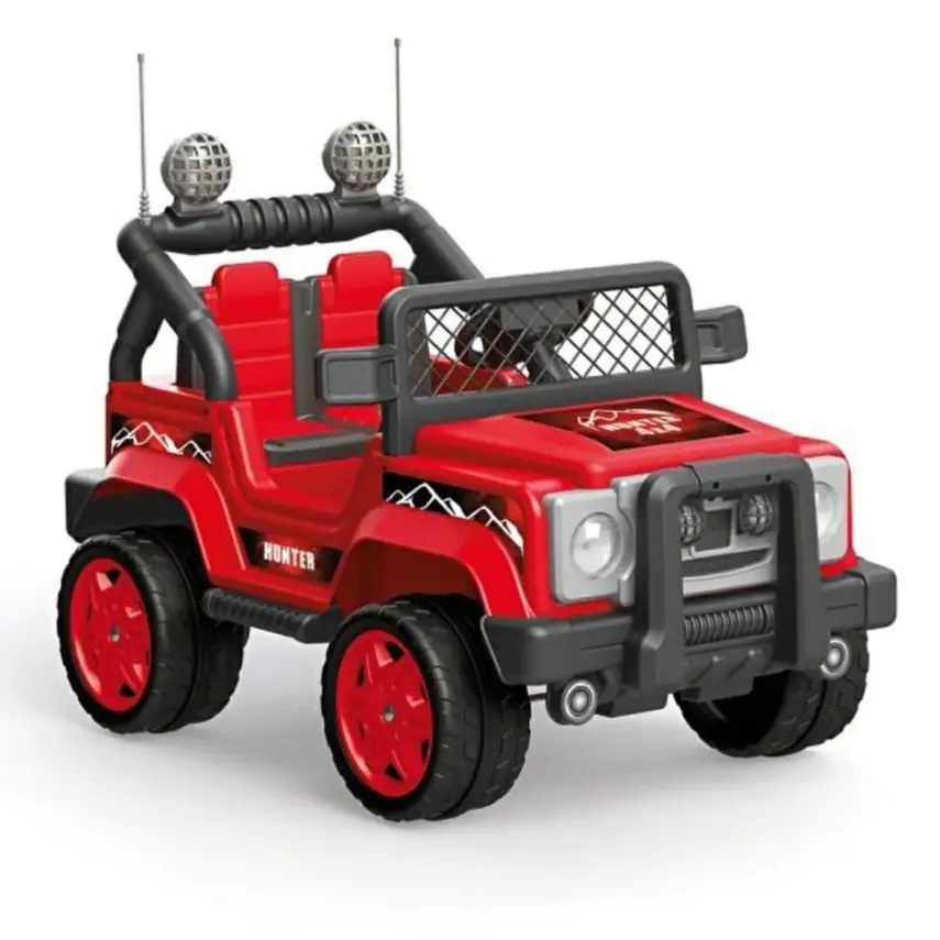 Dolu Hunter Akülü Araba Jeep Uzaktan Kumandalı Kırmızı 12 Volt - 1