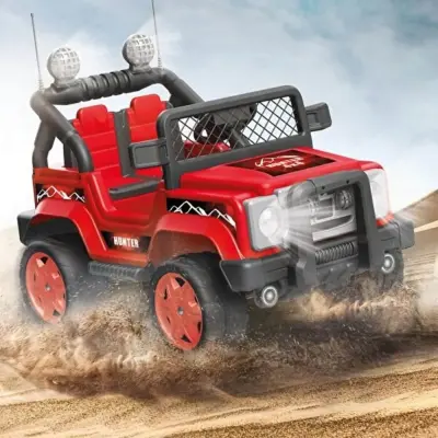 Dolu Hunter Akülü Araba Jeep Uzaktan Kumandalı Kırmızı 12 Volt - 4