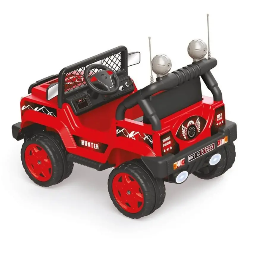 Dolu Hunter Akülü Araba Jeep Uzaktan Kumandalı Kırmızı 12 Volt - 2