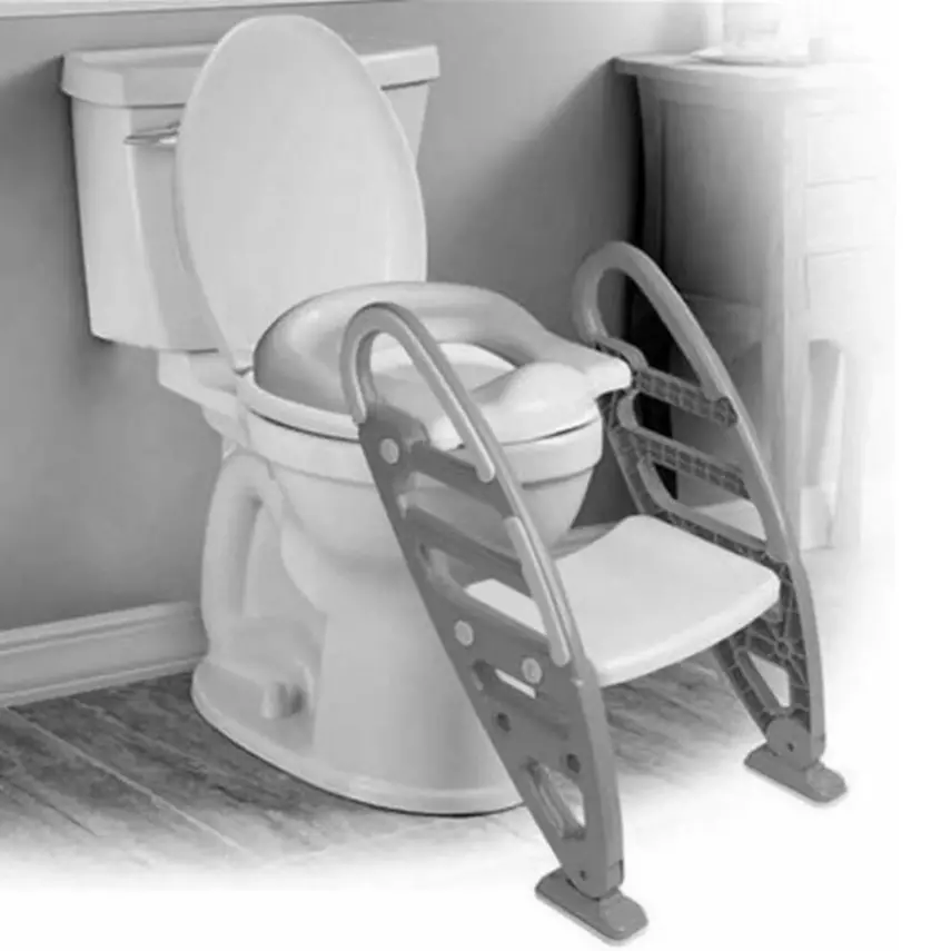 Dolu Kaydırmaz Ayarlı Merdivenli Tuvalet Gri - 4