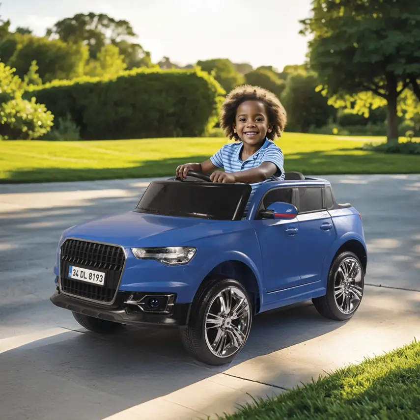 Dolu Pick-Up Akülü Araba Uzaktan Kumandalı 12 V Mavi - 4