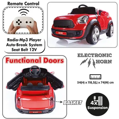 Dolu Ride on Akülü Araba 12 Volt - 2