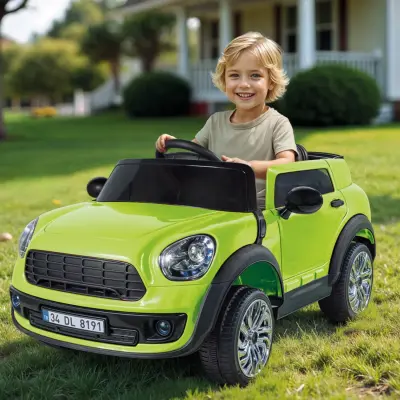 Dolu Ride on Akülü Araba 12 Volt Yeşil - 2