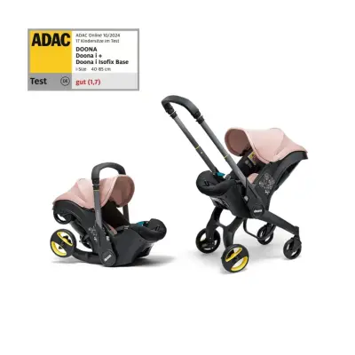 Doona i Bebek Arabasına Dönüşen Tekerlekli Gr 0 Bebek Ana Kucağı Oto Koltuğu Blush Pink - 2