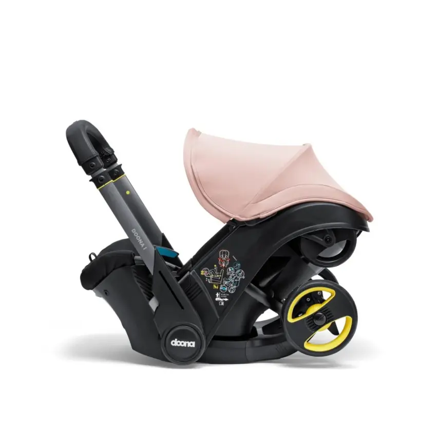 Doona i Bebek Arabasına Dönüşen Tekerlekli Gr 0 Bebek Ana Kucağı Oto Koltuğu Blush Pink - 7
