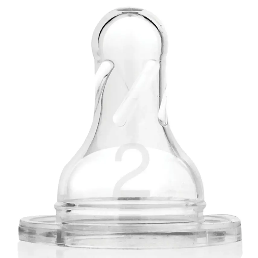 Dr Browns Options+ Dar Ağız Silikon Biberon Emziği 2li 3+ Ay 2.Aşama - 1