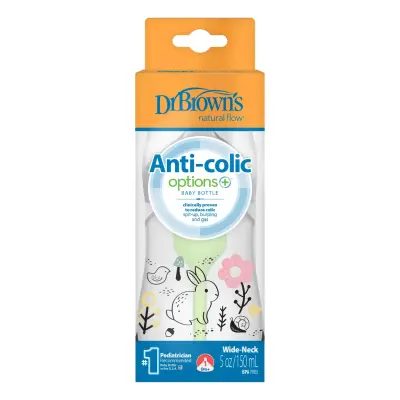 Dr Browns PP Biberon Geniş Ağız Anti-Kolik Options+ Orman Tavşan Desenli 150 ml  - 2