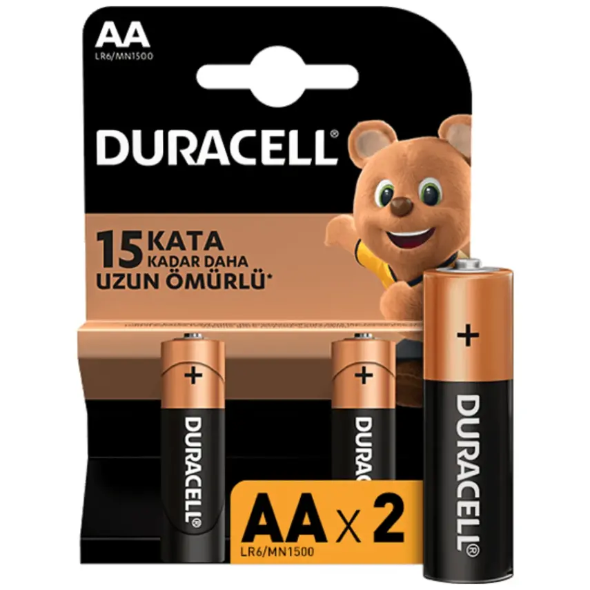 Duracell AA Kalem Pil 2li Kartela - 1