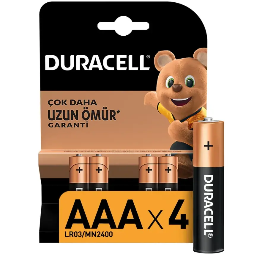 Duracell AAA İnce Kalem Pil 4 Lü - 1